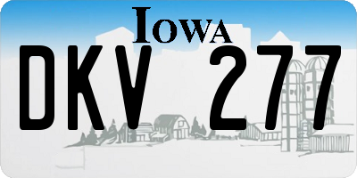 IA license plate DKV277