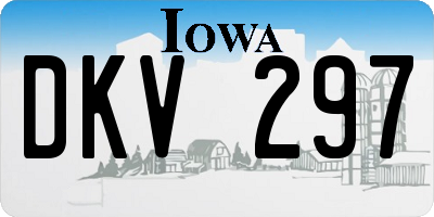 IA license plate DKV297