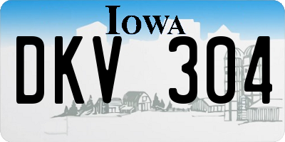 IA license plate DKV304