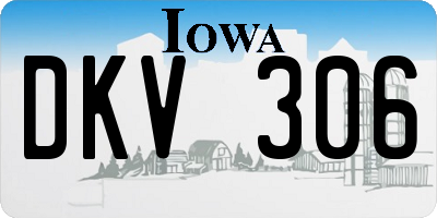 IA license plate DKV306