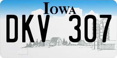 IA license plate DKV307