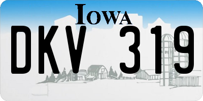 IA license plate DKV319