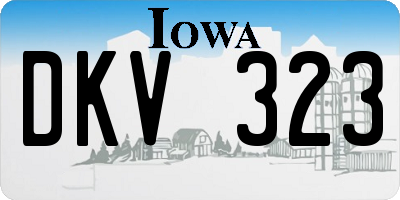 IA license plate DKV323