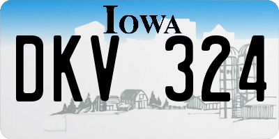 IA license plate DKV324