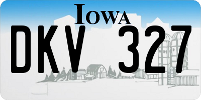 IA license plate DKV327