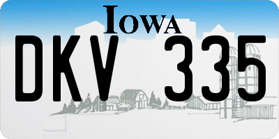 IA license plate DKV335