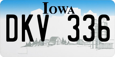 IA license plate DKV336