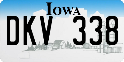 IA license plate DKV338