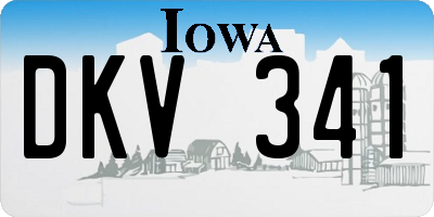 IA license plate DKV341