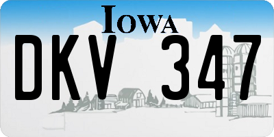 IA license plate DKV347