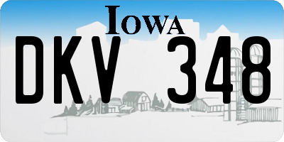 IA license plate DKV348