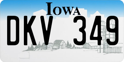 IA license plate DKV349