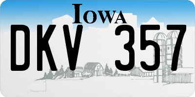 IA license plate DKV357