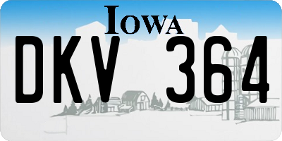 IA license plate DKV364