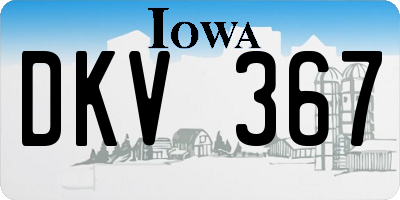 IA license plate DKV367