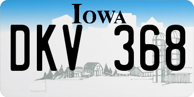 IA license plate DKV368