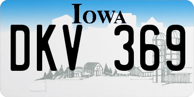 IA license plate DKV369