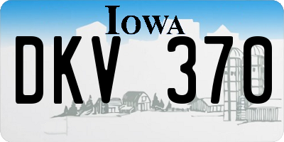 IA license plate DKV370
