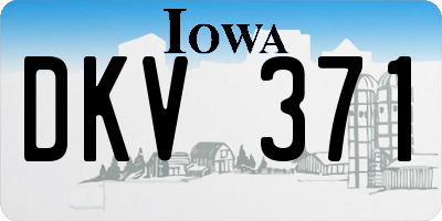 IA license plate DKV371