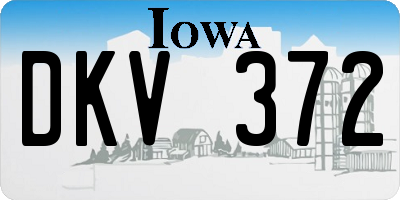 IA license plate DKV372