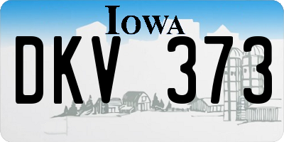 IA license plate DKV373