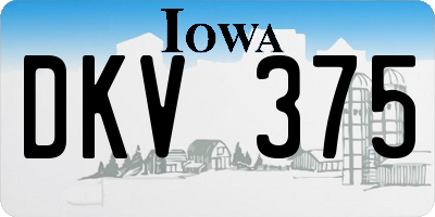 IA license plate DKV375