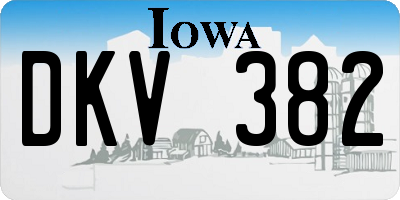 IA license plate DKV382