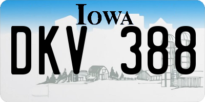 IA license plate DKV388