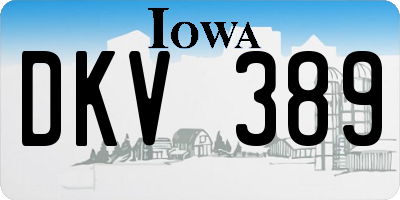 IA license plate DKV389