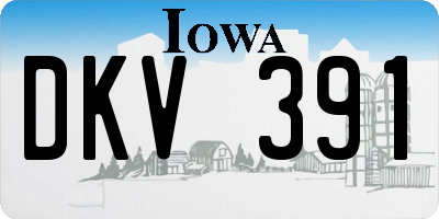 IA license plate DKV391