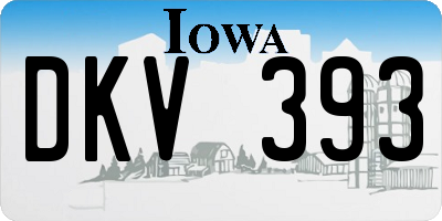 IA license plate DKV393