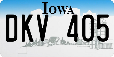 IA license plate DKV405