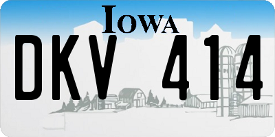 IA license plate DKV414