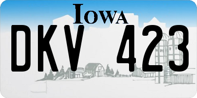 IA license plate DKV423