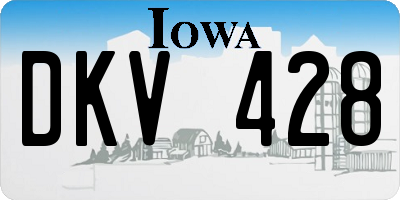 IA license plate DKV428