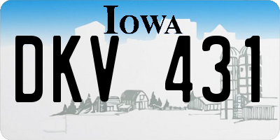 IA license plate DKV431