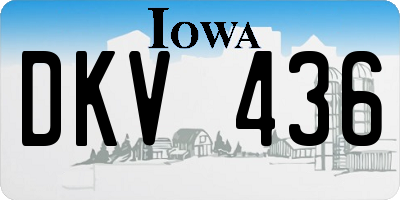 IA license plate DKV436