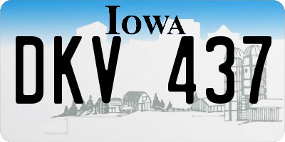 IA license plate DKV437