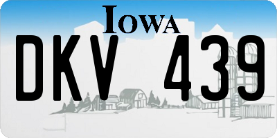 IA license plate DKV439