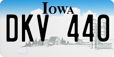 IA license plate DKV440