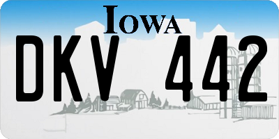 IA license plate DKV442