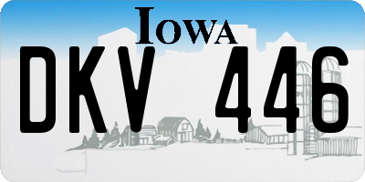 IA license plate DKV446