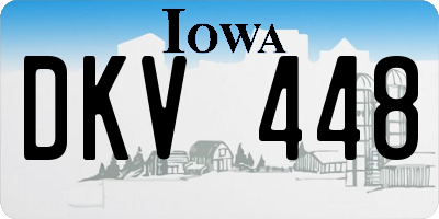 IA license plate DKV448