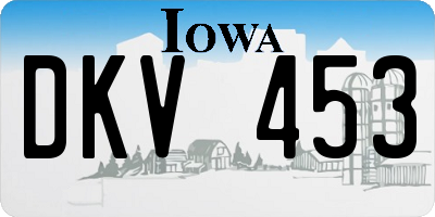 IA license plate DKV453