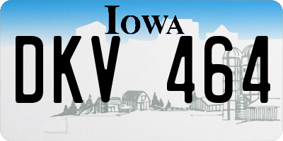 IA license plate DKV464