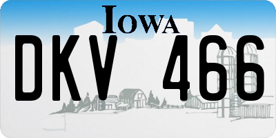 IA license plate DKV466