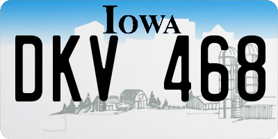 IA license plate DKV468