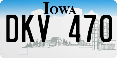 IA license plate DKV470