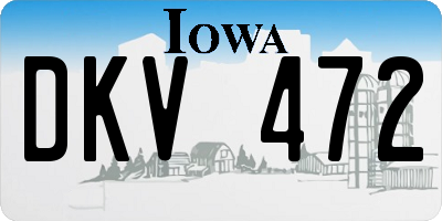 IA license plate DKV472