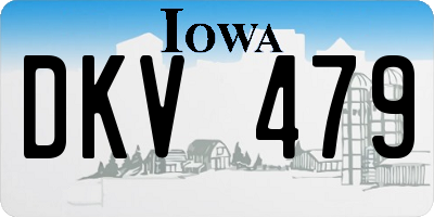 IA license plate DKV479